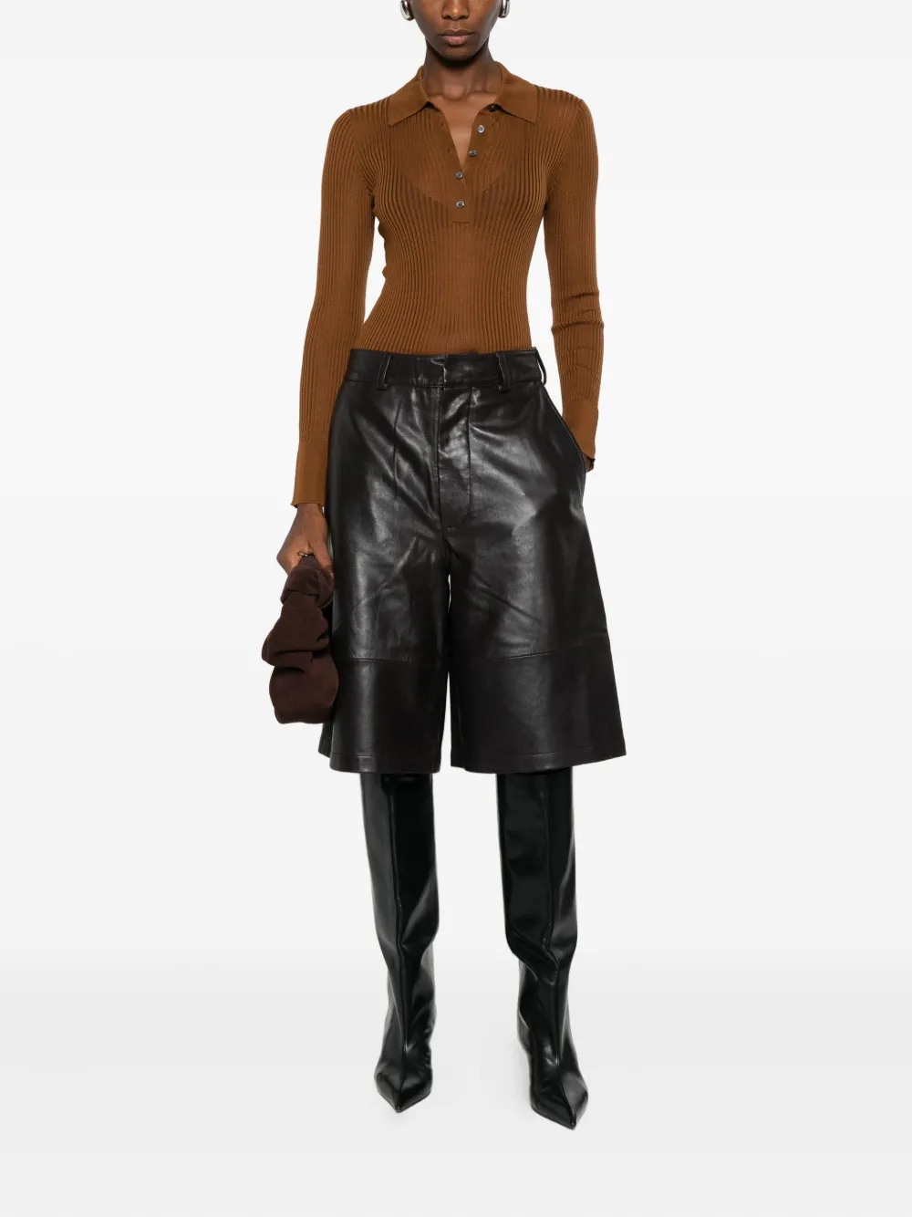 Roberto Collina ribbed polo-neck sweater | Knitted Sweaters | Image 2