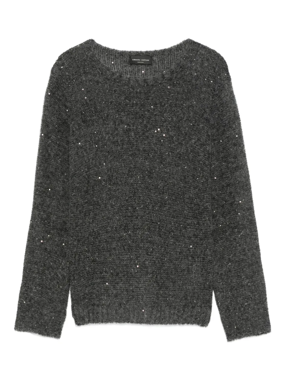 Roberto Collina Sequin-embellished Sweater In Gray