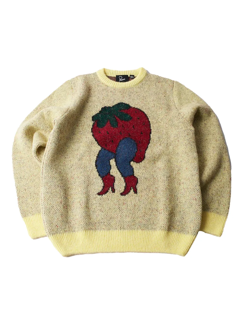 BY PARRA Stupid Strawberry sweater | Yellow | Image 1