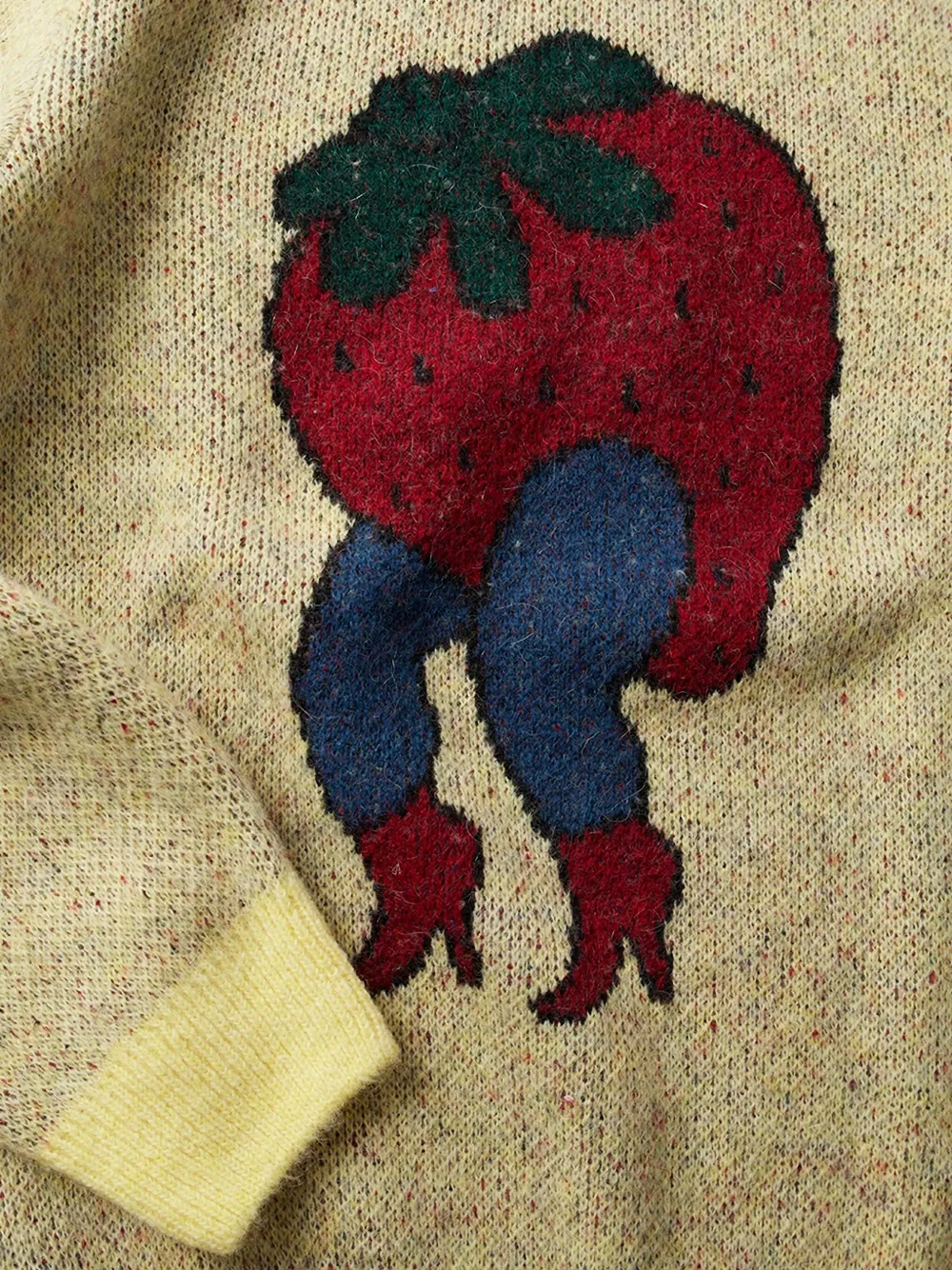 BY PARRA Stupid Strawberry trui - Geel