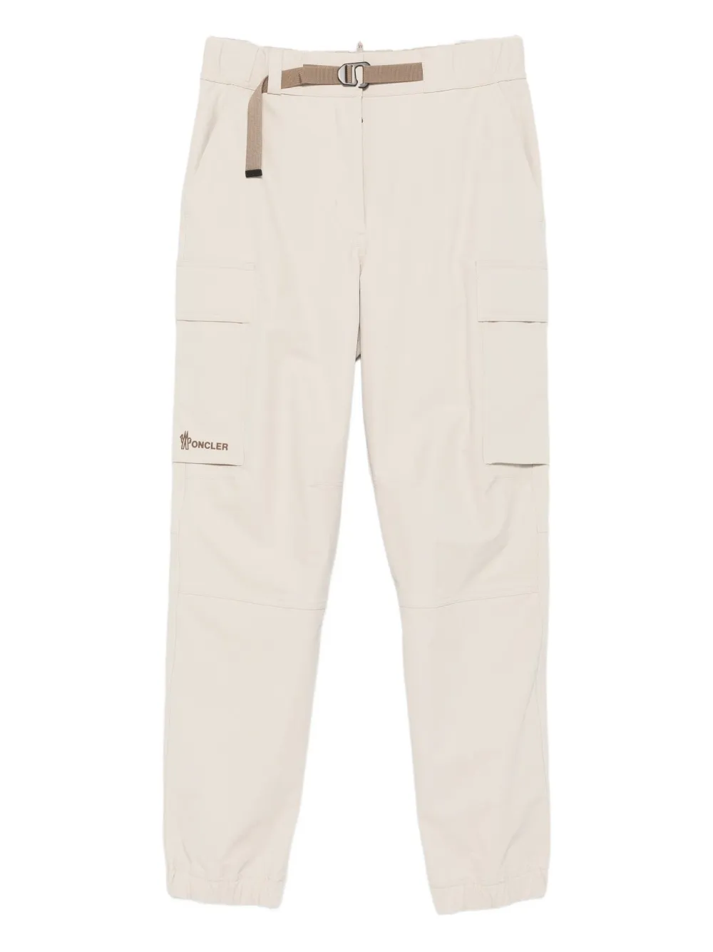Moncler Belted Cargo Pants In Neutral