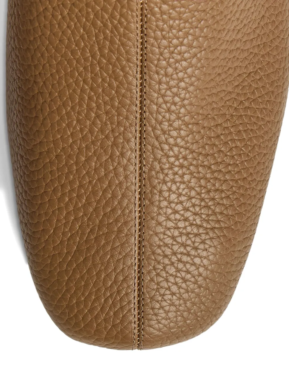 12 Storeez Pebbled-leather Mules In Brown