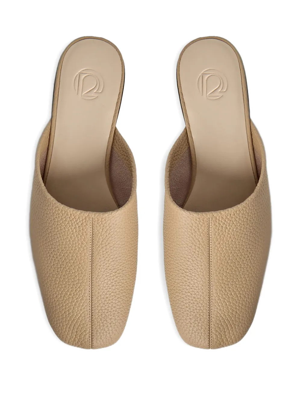 12 Storeez Leather Mules In Neutral