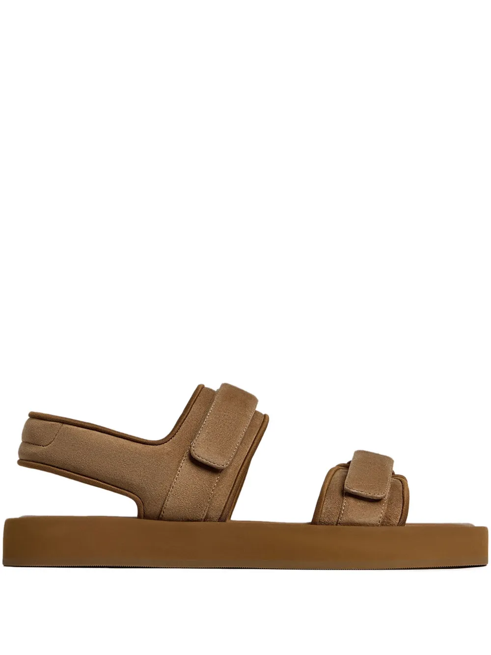 12 STOREEZ Suède sandalen Bruin