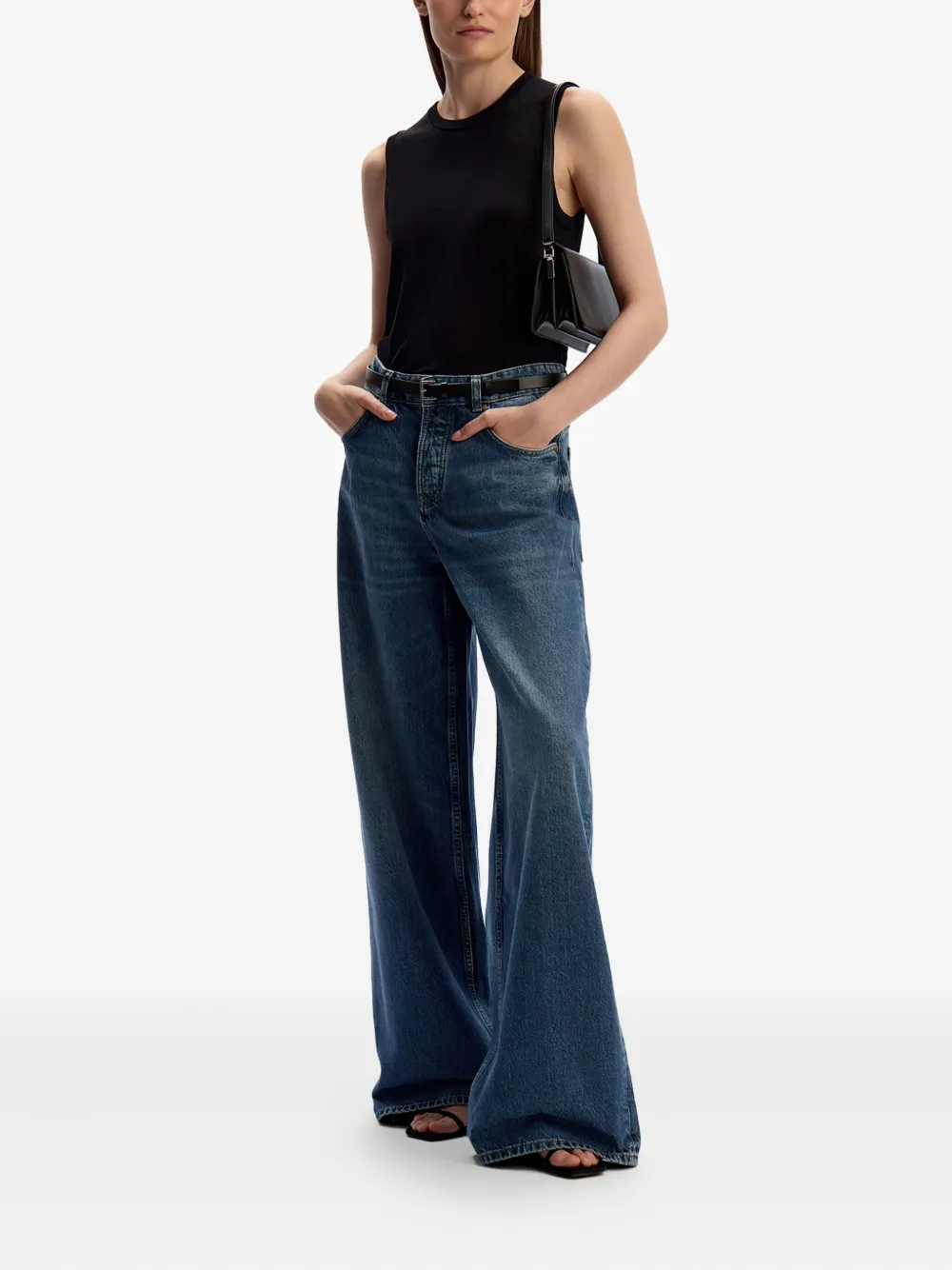 12 STOREEZ Jeans met wijde pijpen - Blauw