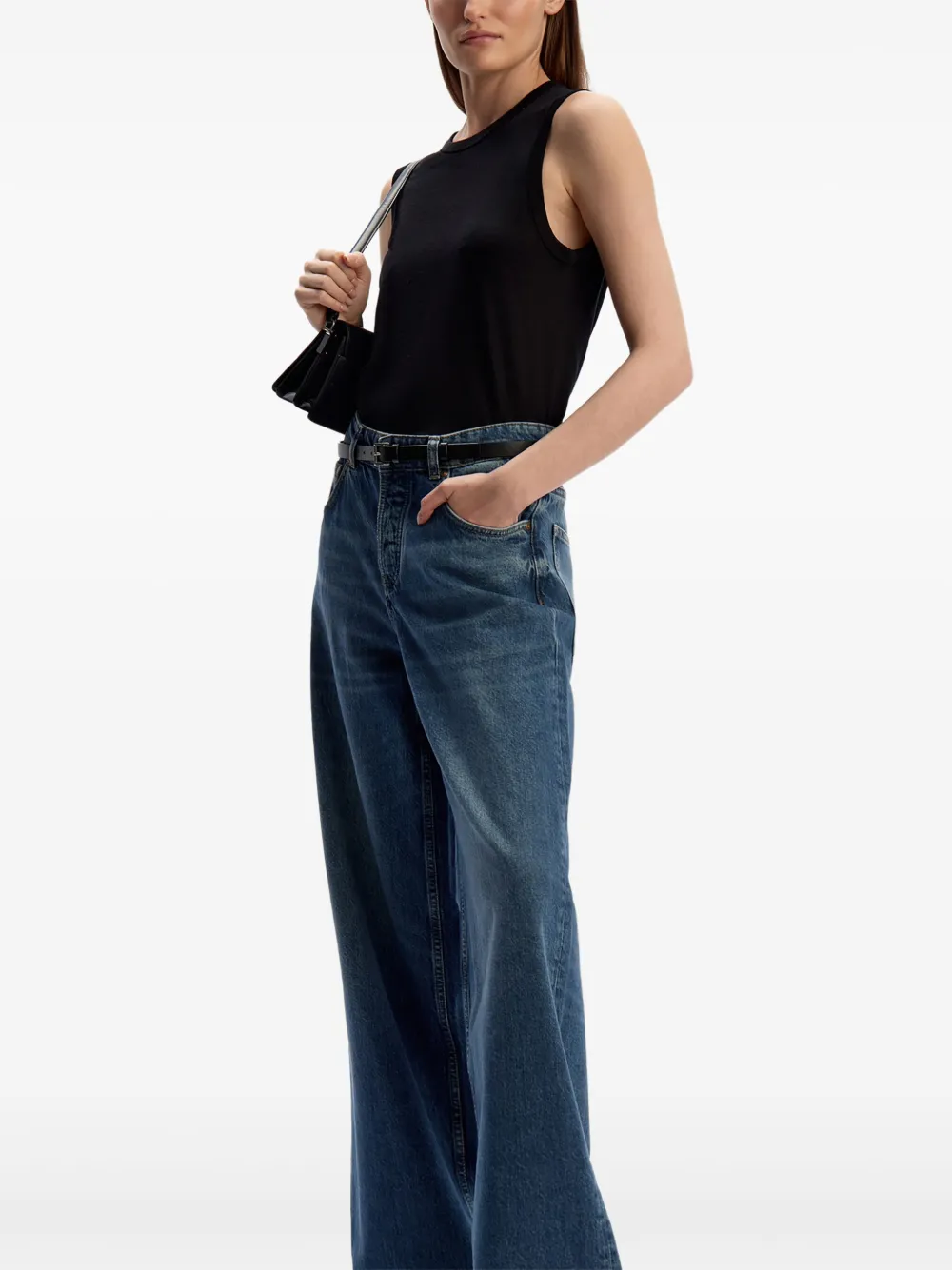 12 STOREEZ Jeans met wijde pijpen Blauw