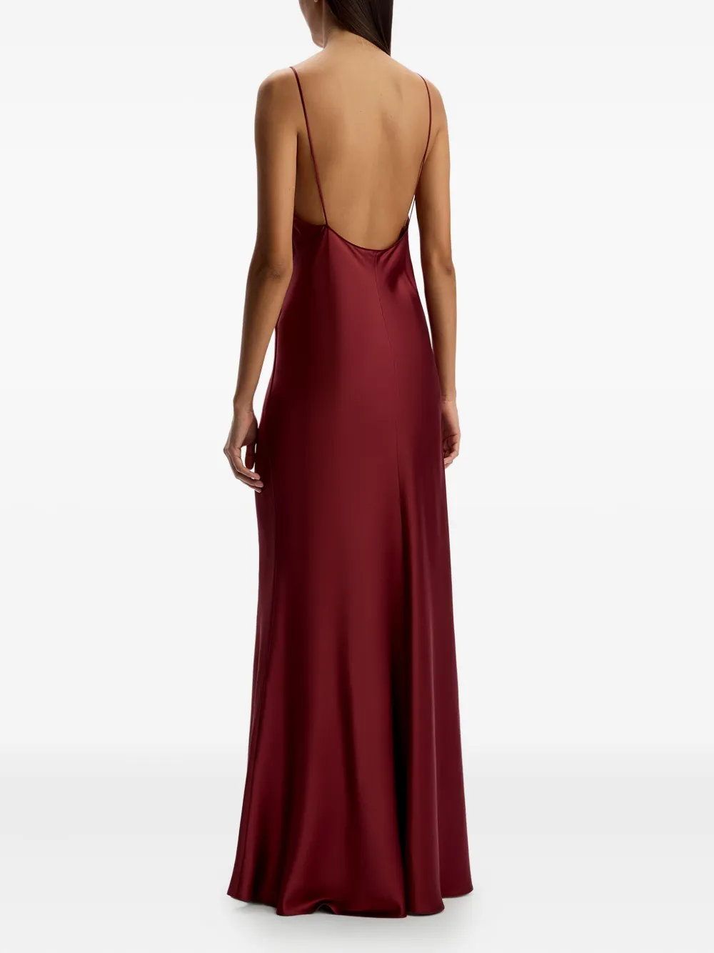 12 Storeez Spaghetti-strap Silk Dress In Red