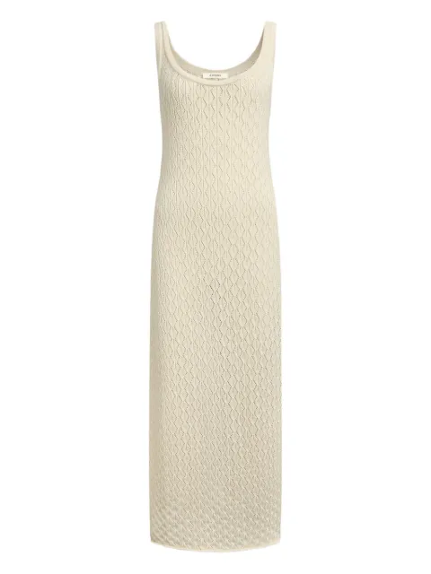 12 STOREEZ pointelle-knit scoop-neck maxi dress