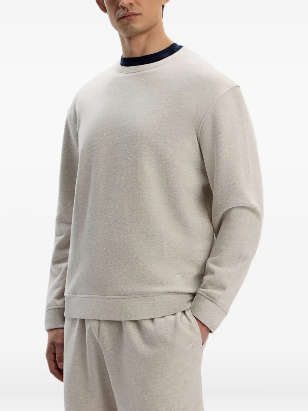12 Storeez Crew-neck Long-sleeve Sweatshirt In Gray