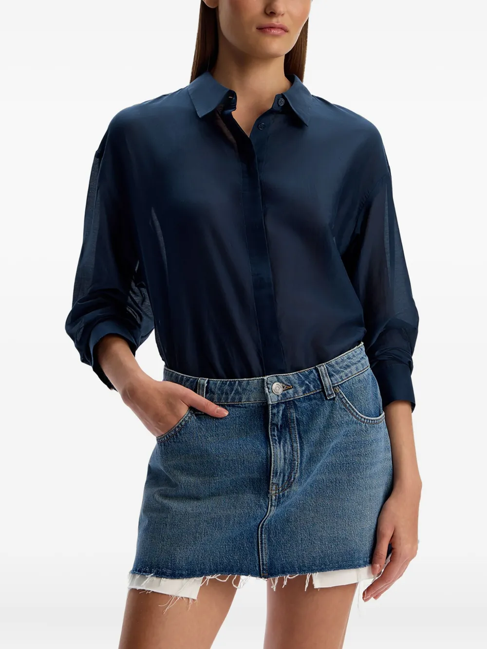 12 Storeez Button-down Shirt In Blue