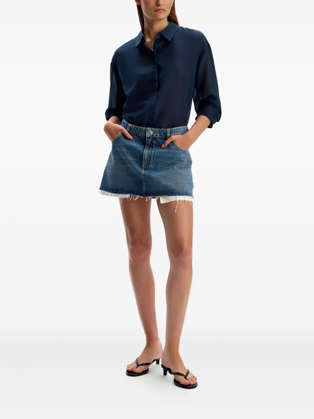 12 Storeez Button-down Shirt In Blue