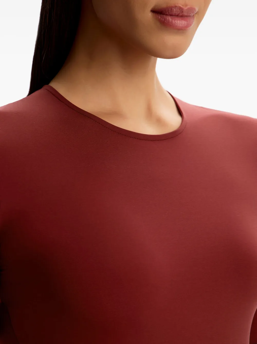 12 Storeez Long-sleeve Midi Dress In Red