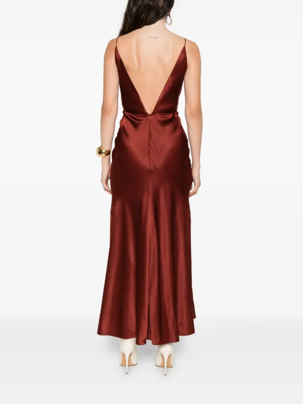gabriela hearst dress Women's Ivory Silk Wool Maxi Dress