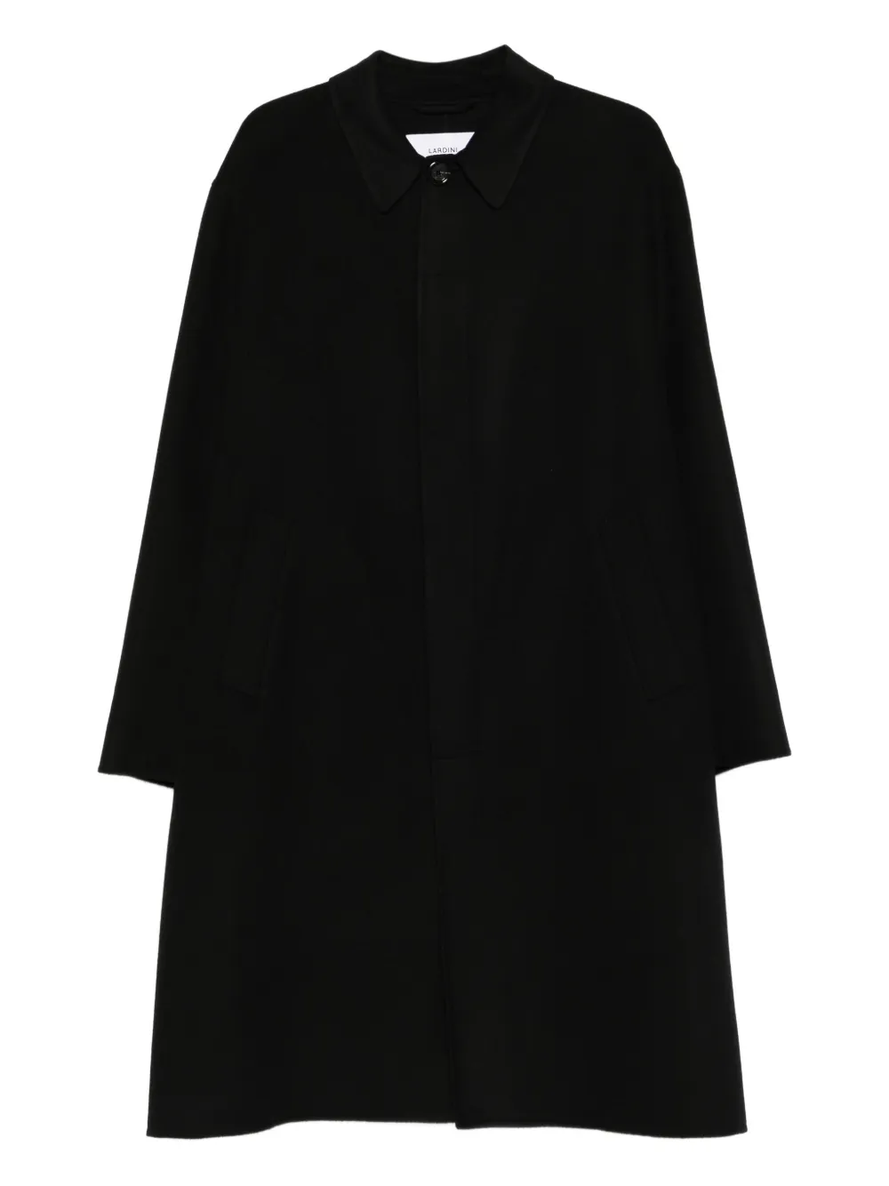Lardini classic-collar button coat | Black | Image 1