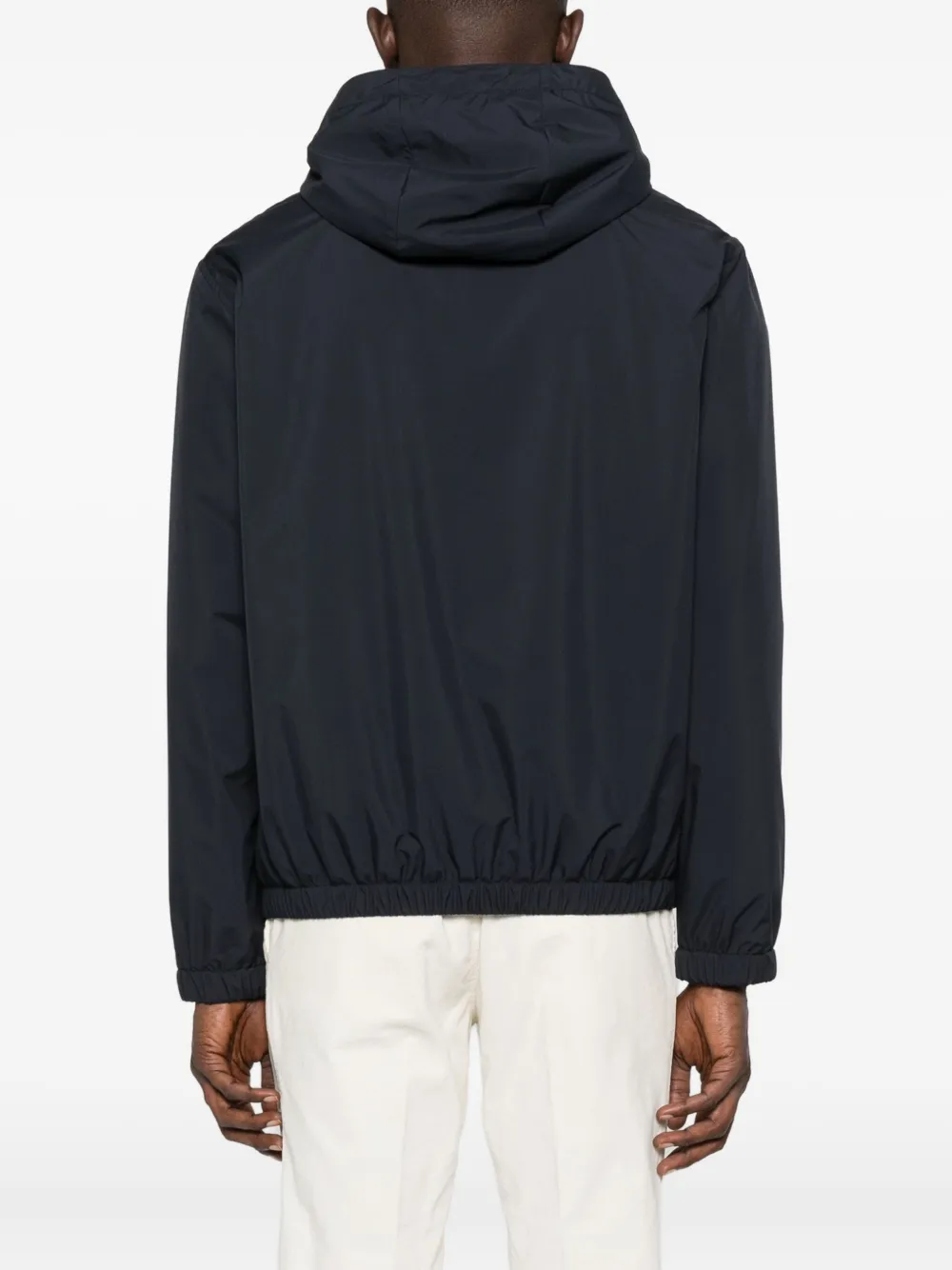 Lardini Drawstring Hooded Jacket In Blue