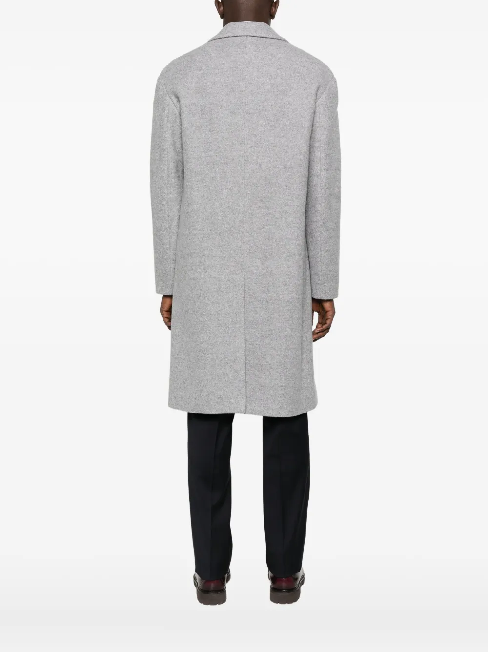 Lardini Jas met enkele rij knopen en logoprint Grijs