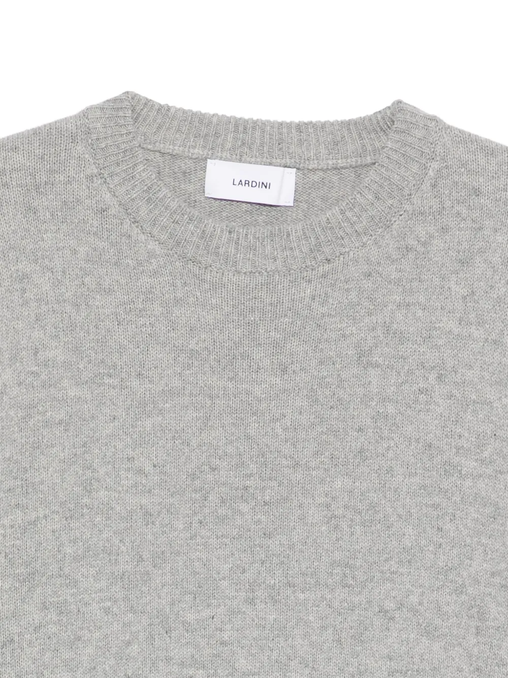 Lardini Geribbelde sweater met ronde hals Grijs