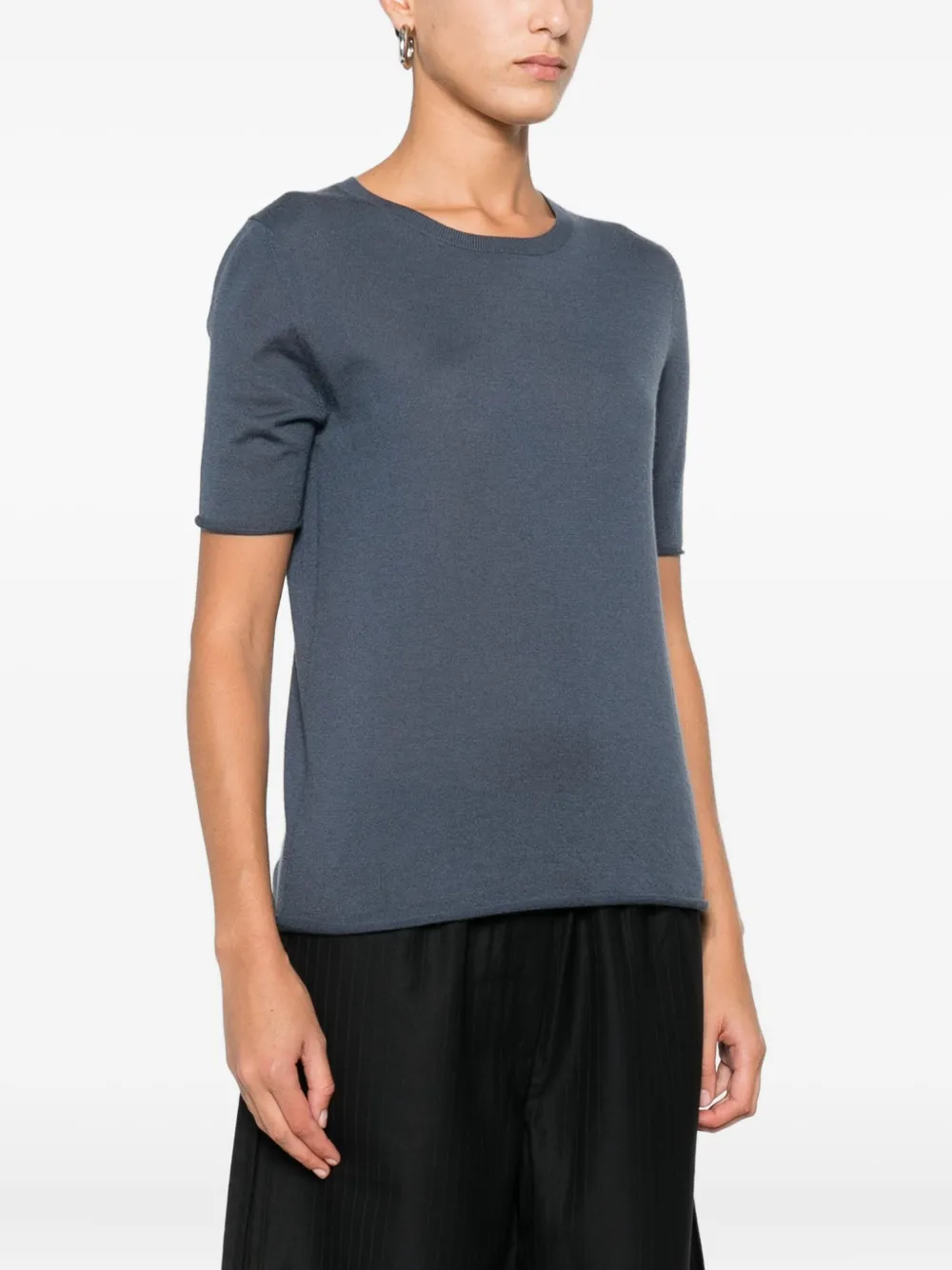 Lisa Yang Cashmere Crew-neck T-shirt In Blue