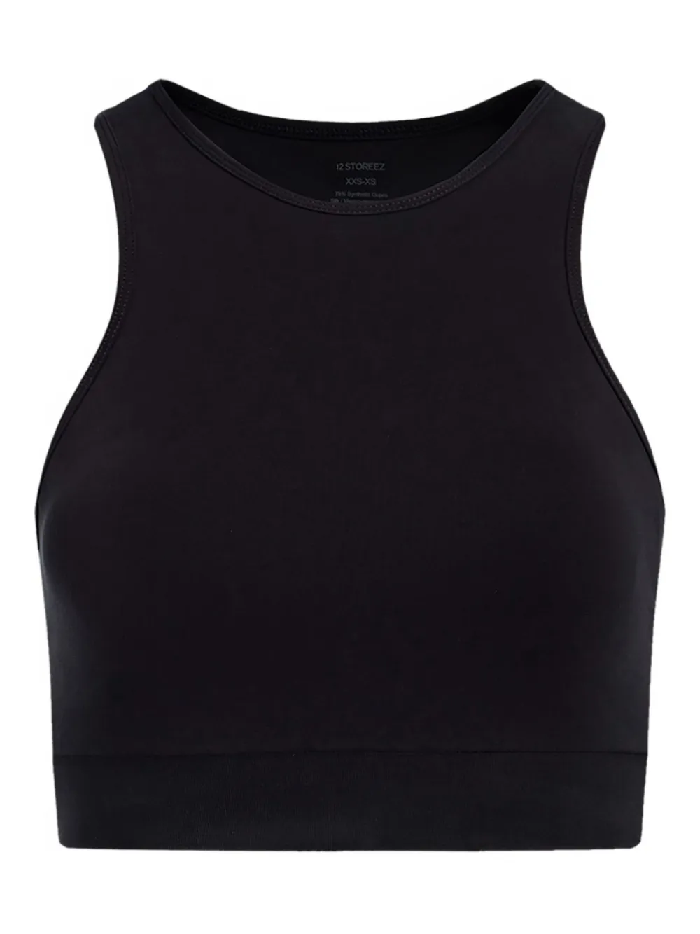 12 Storeez Crew-neck Performance Top In Black