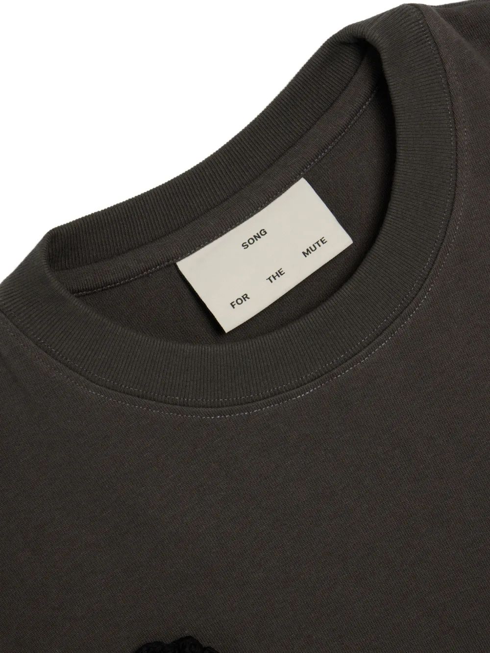 Song For The Mute T-shirt met bloemapplicatie Grijs