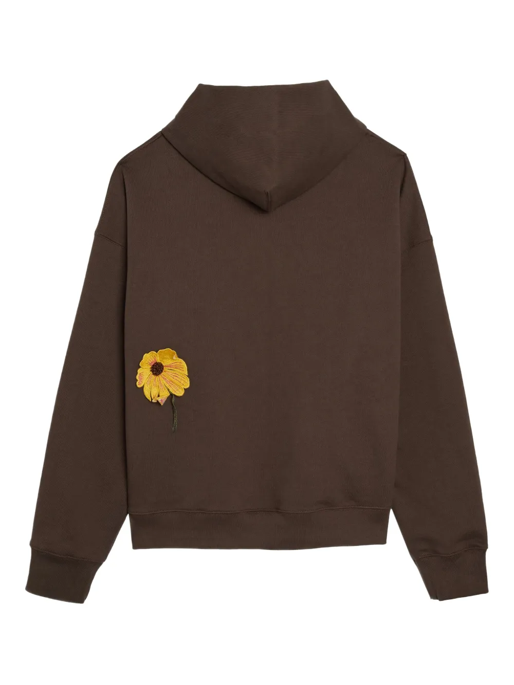 Song For The Mute Hoodie verfraaid met zonnebloem Bruin
