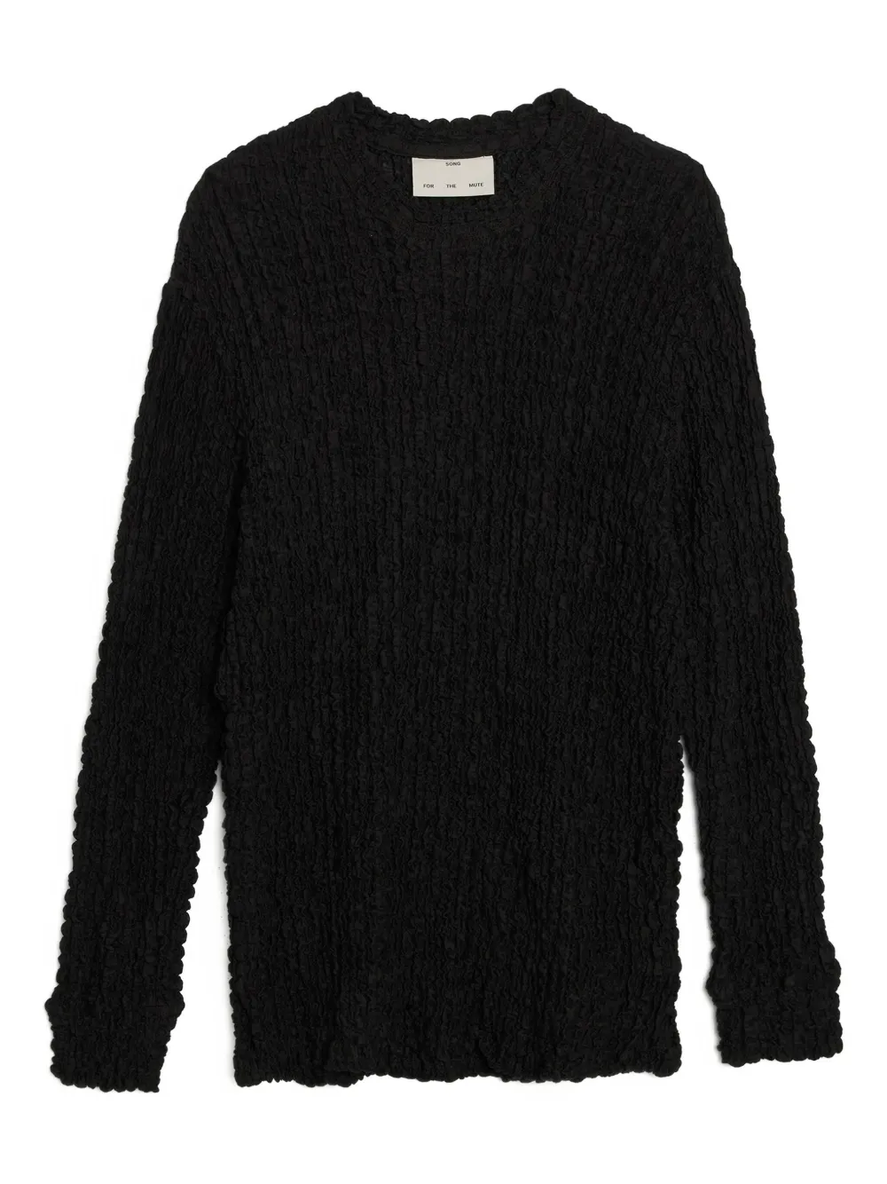 Song For The Mute long-sleeve textured T-shirt - Nero