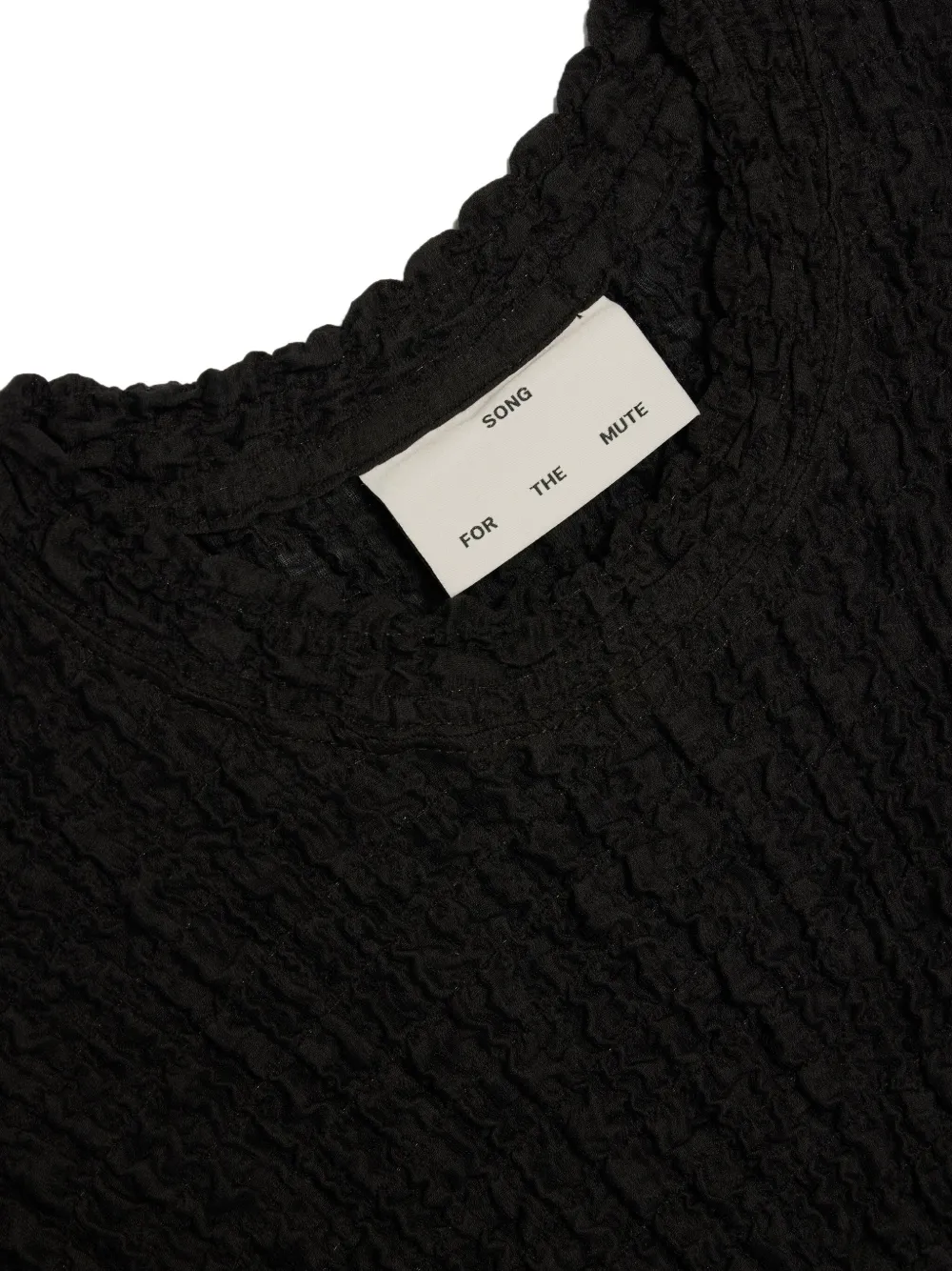 Song For The Mute T-shirt met textuur en lange mouwen Zwart
