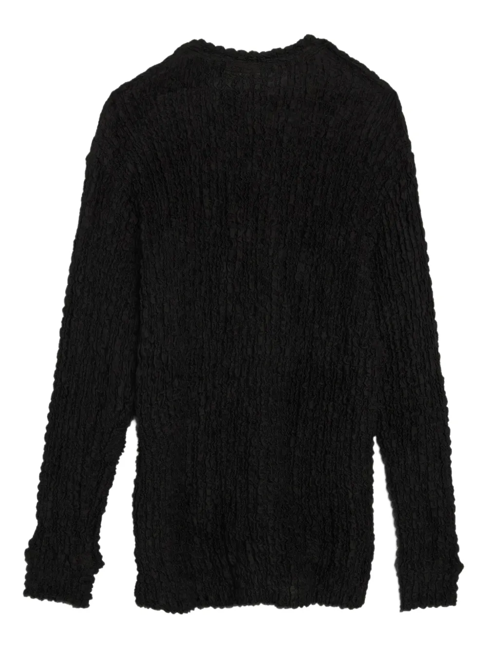 Song For The Mute long-sleeve textured T-shirt - Zwart