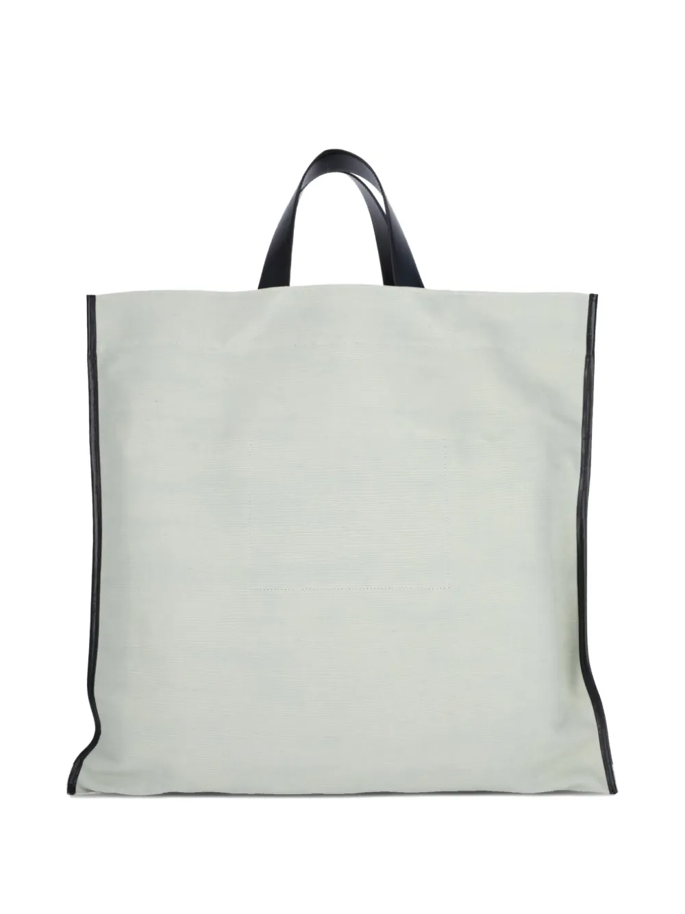 Jil Sander large leather-trimmed tote bag - Groen