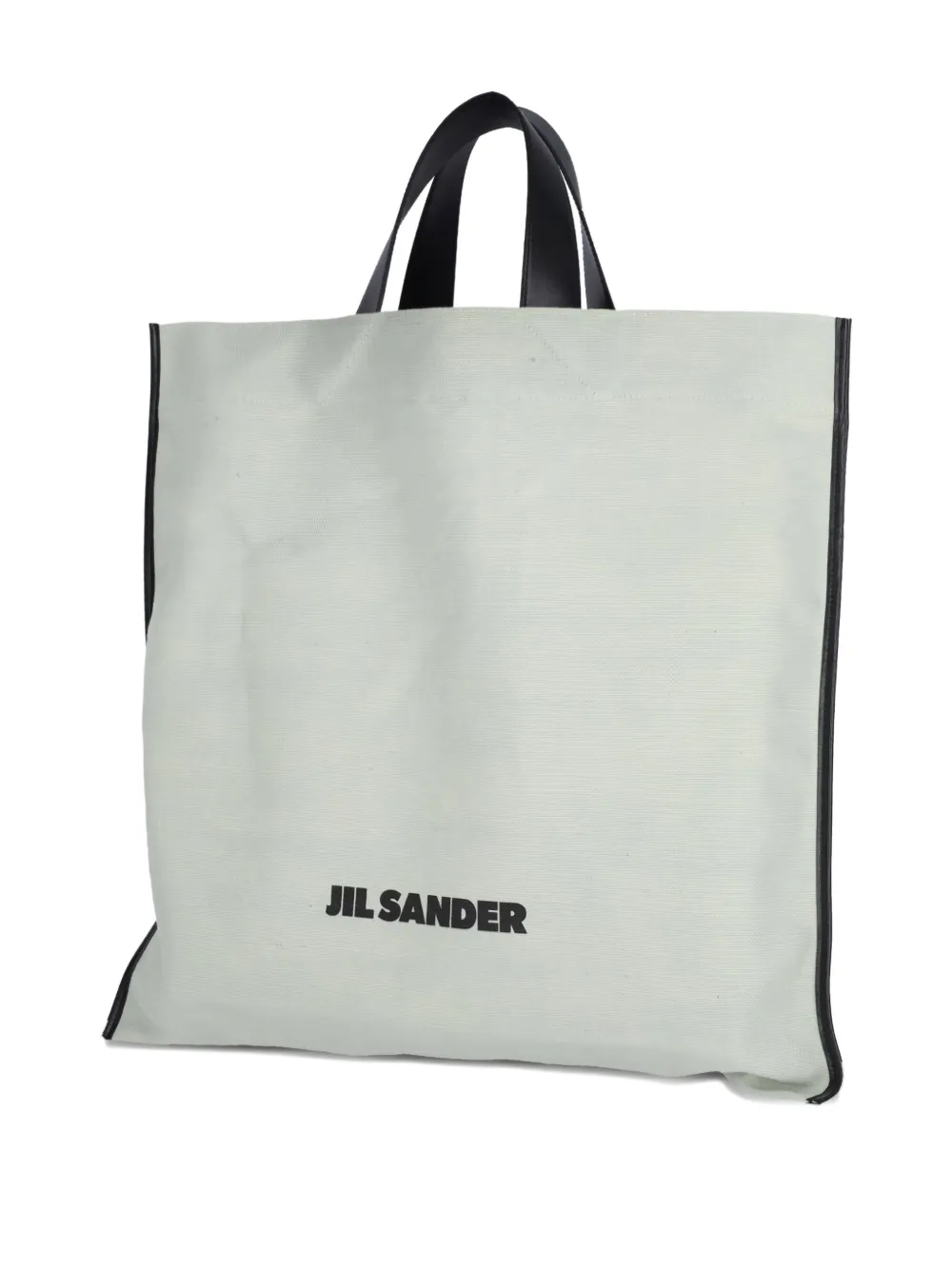 Jil Sander Grote shopper met leren afwerking Groen