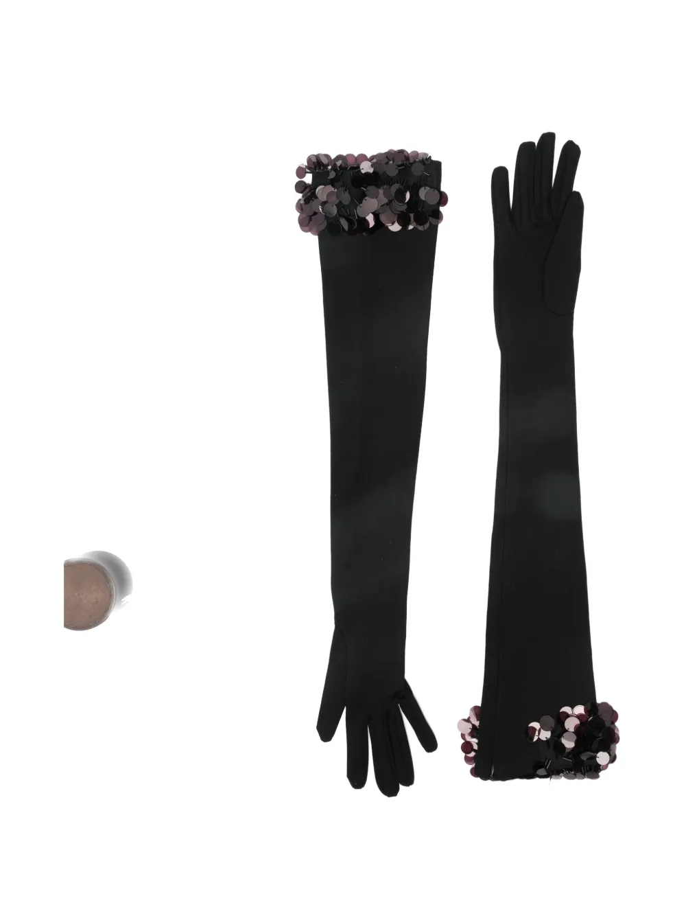 David Koma Payette sequin-embellished long gloves - Nero