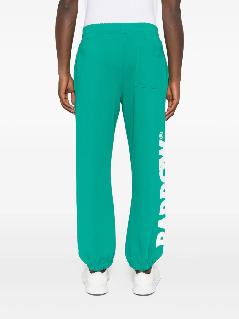 Barrow Smiley Face Sweatpants In Green