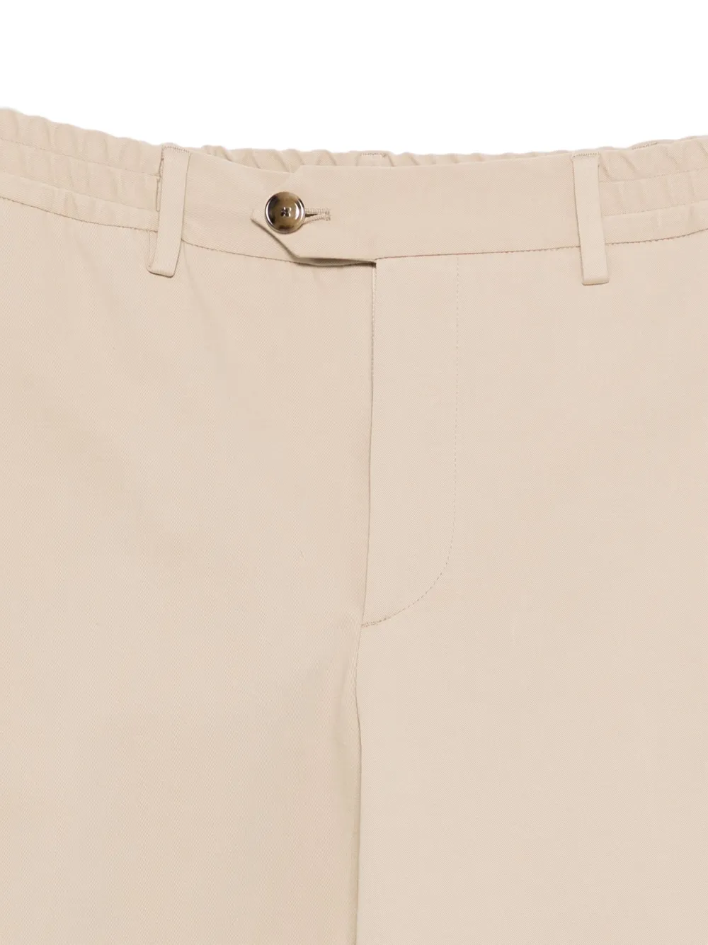 Lardini Broek met elastische tailleband en zak Beige