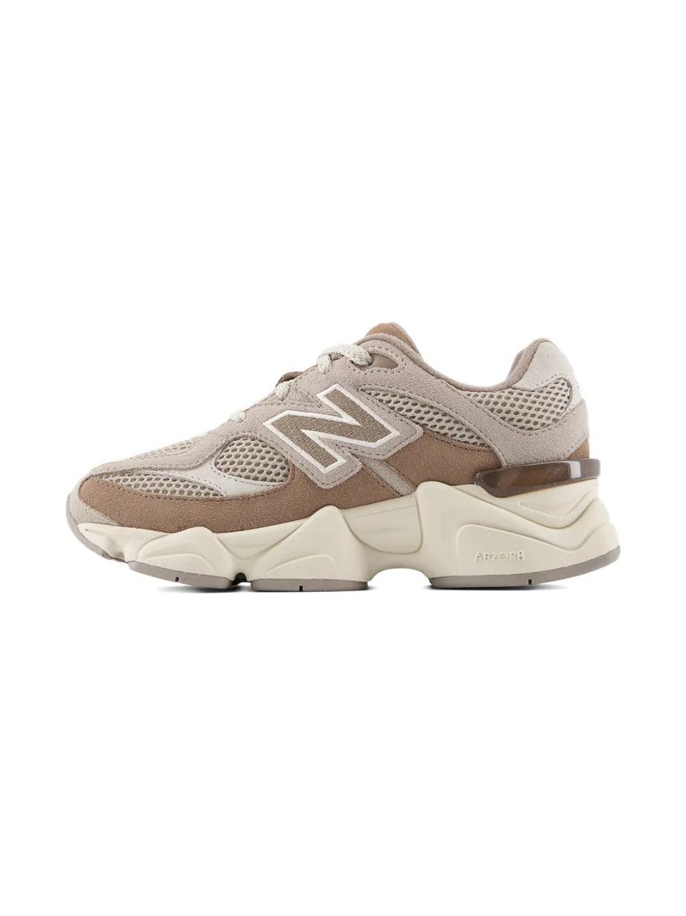 New Balance Kids 9060 leather sneakers Brown