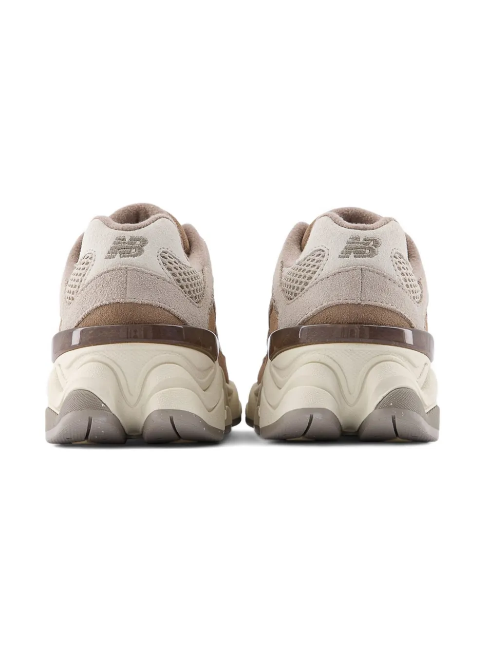 New Balance Kids 9060 leather sneakers Brown