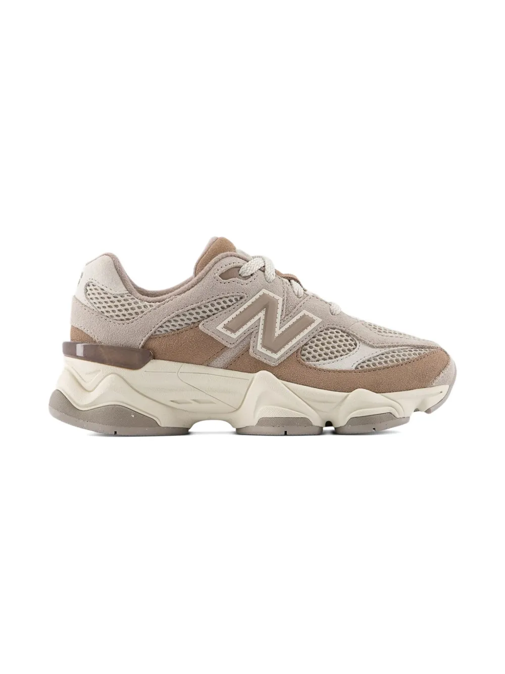 New Balance Kids 9060 leather sneakers Brown