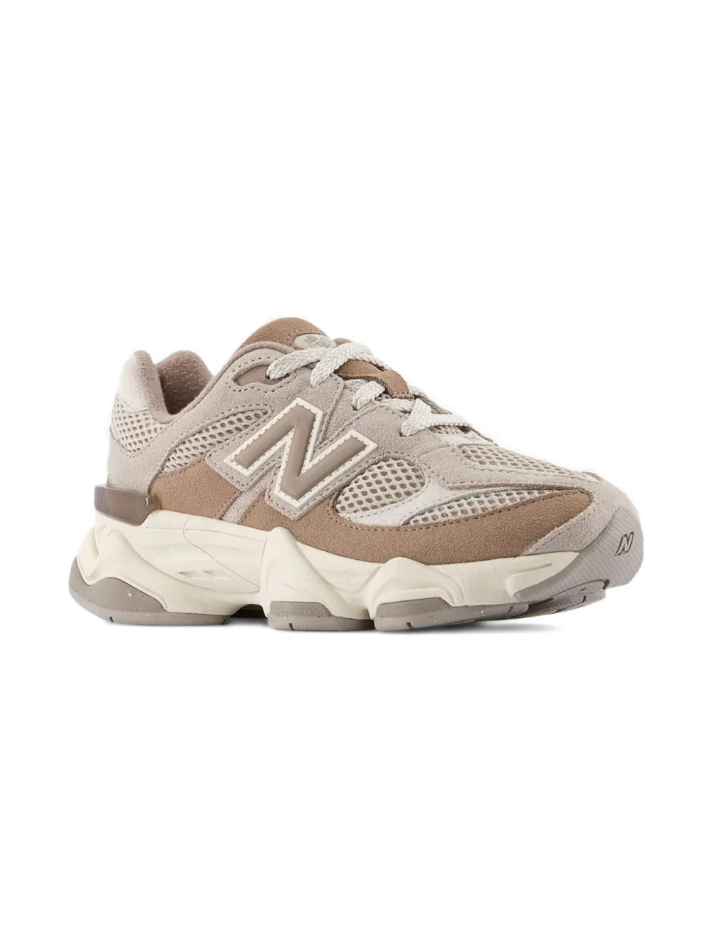 New Balance Kids 9060 leather sneakers Brown