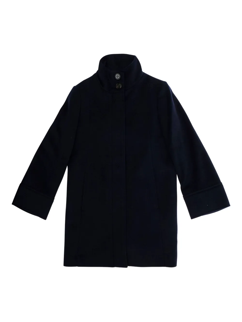 Max & Co High-neck Button Coat In Blue