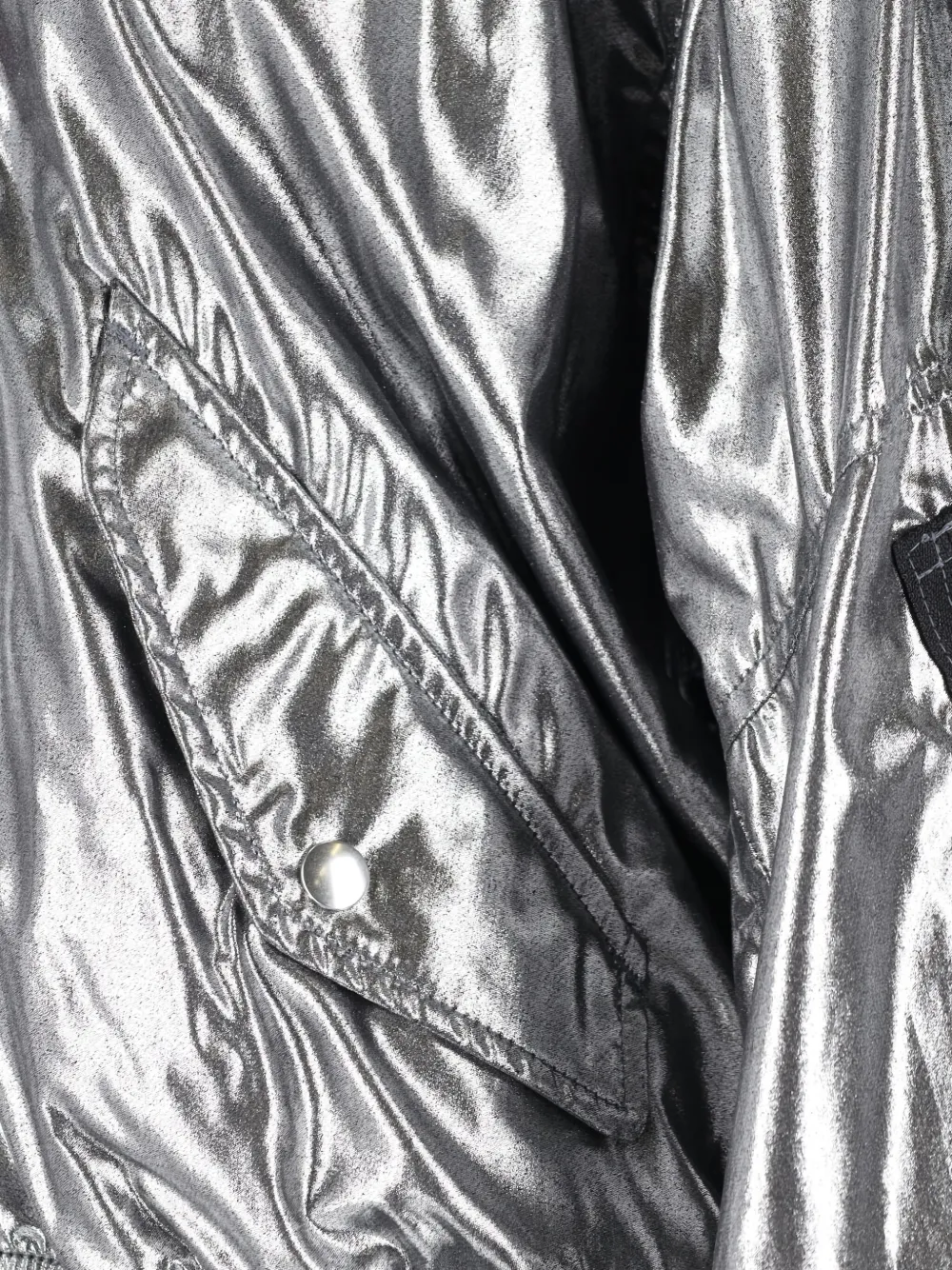 Junya Watanabe Metallic Zip-front Bomber Jacket In Silver