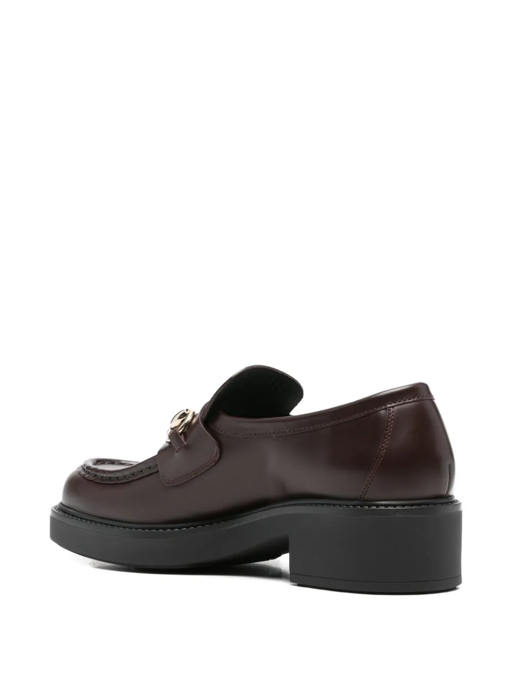 Gucci 45 mm leren loafers met horsebit-detail Rood