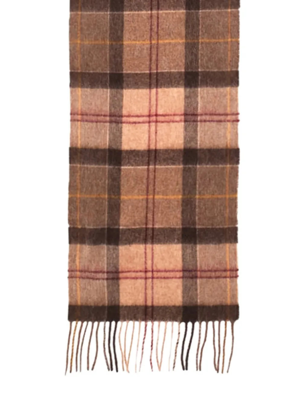 Barbour fringed plaid scarf - Bruin
