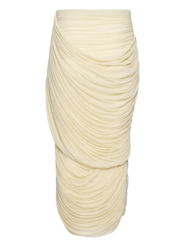 Magda Butrym Draped Skirt in Neutrals