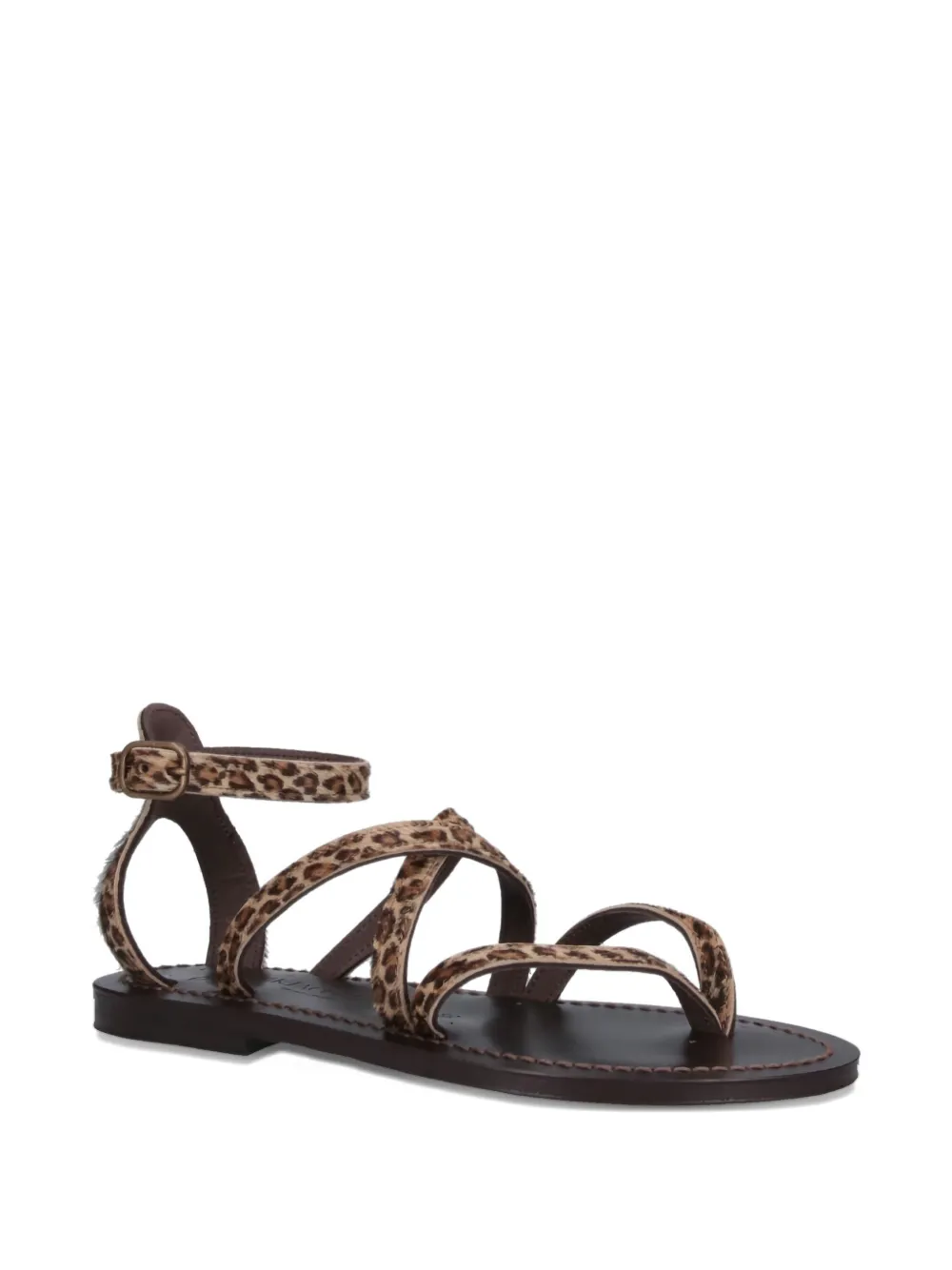 K. Jacques leopard-print ankle-strap sandals | Flat Sandals | Image 2