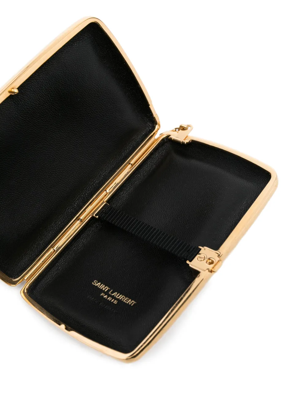 Saint Laurent Sigarettenhouder met gehamerd logo Goud
