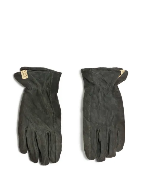 visvim stitched-detail leather gloves