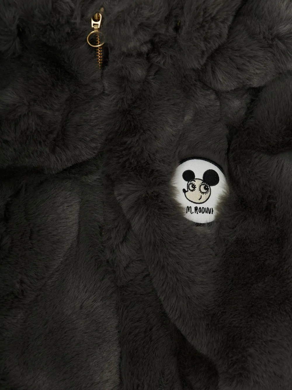 Mini Rodini Ritzratz jack van imitatiebont Grijs