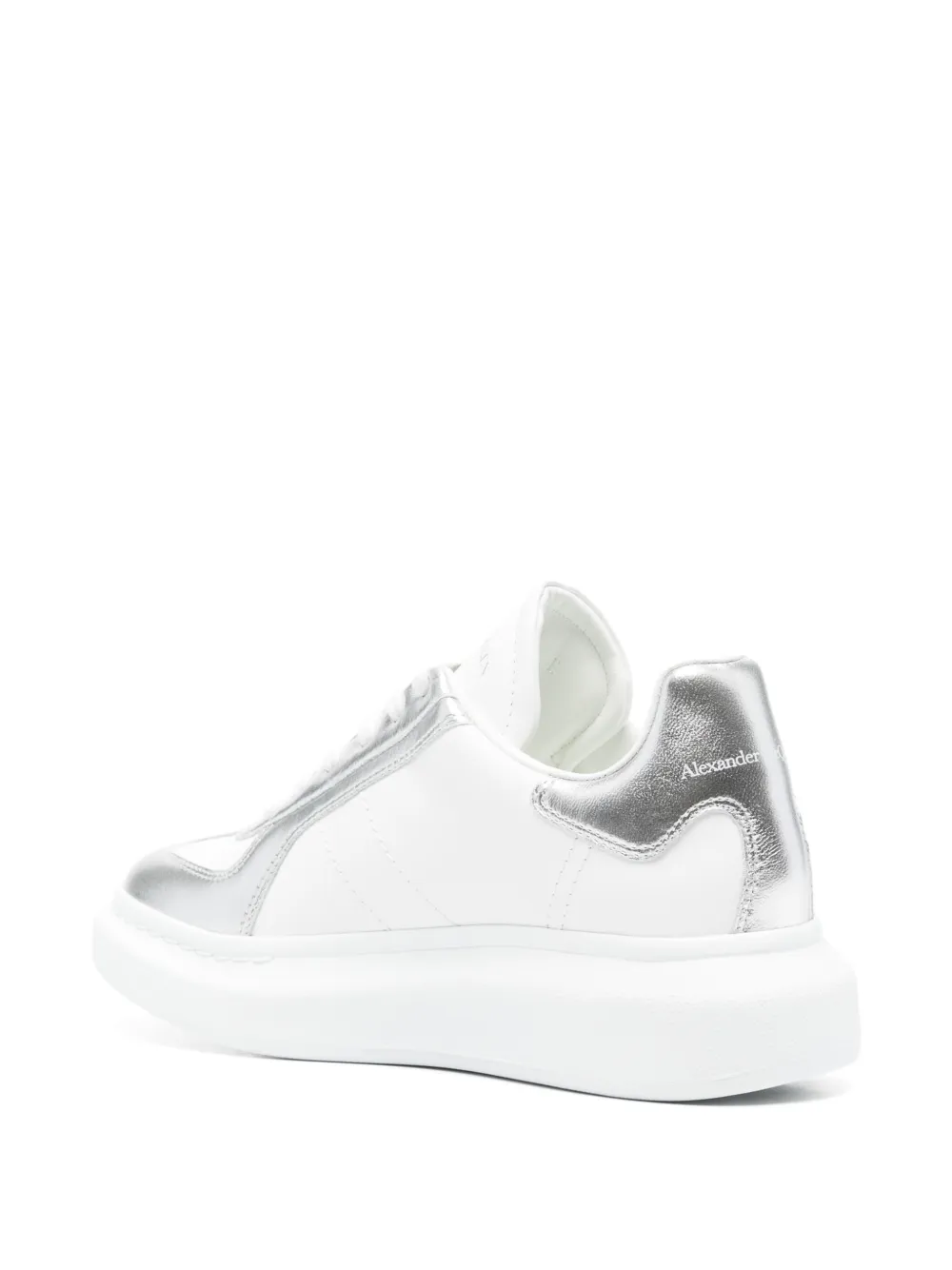 Alexander McQueen metallic-panel leather sneakers White