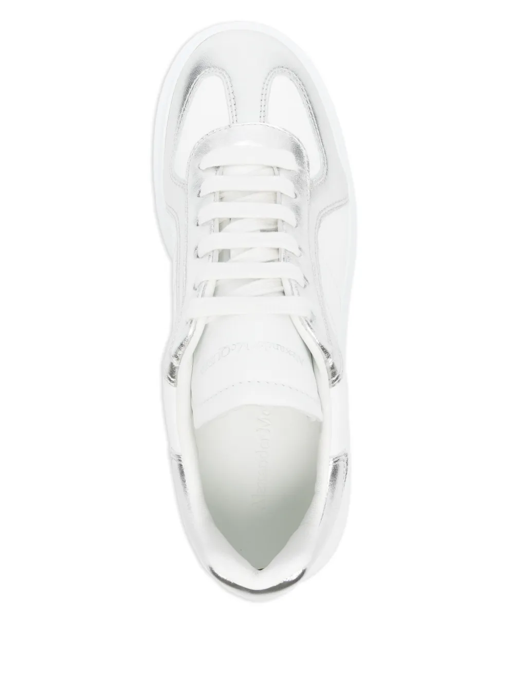 Alexander McQueen metallic-panel leather sneakers White