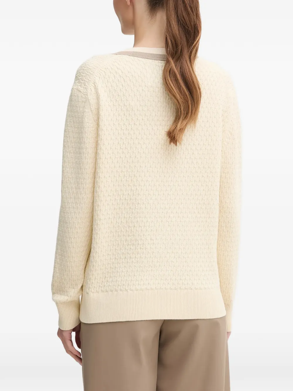  Gant Button V-neck Cardigan - Neutrals 