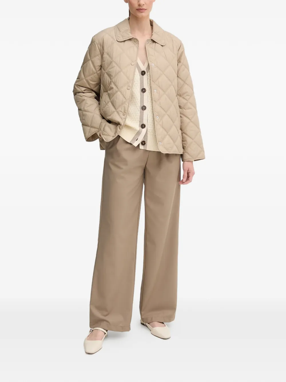 Button V-Neck Cardigan